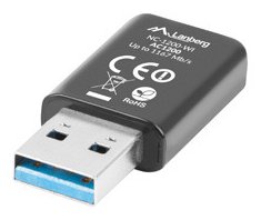Lanberg NC-1200-WI - Kabellos - USB - WLAN - 5000 Mbit/s - Schwarz