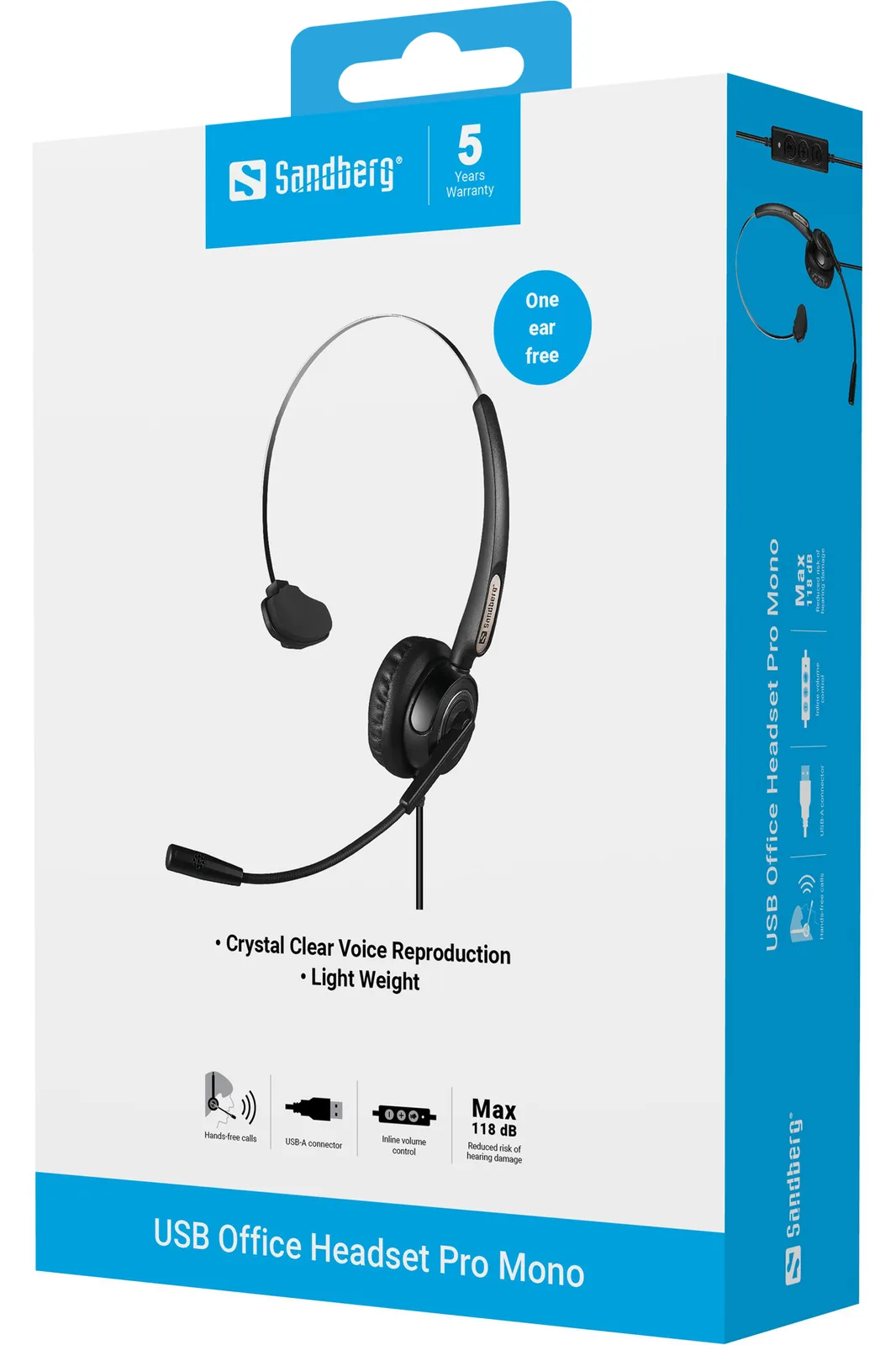 SANDBERG Office Pro - Headset - On-Ear - kabelgebunden - Monophon, Ansicht 2