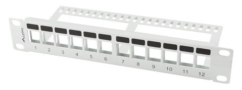Lanberg PPKS-9112-S - 1U - Grau - Metall - 254 mm - 99,3 mm - 44,5 mm