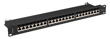 Lanberg PPS7-1024-B - Cat7 - F/UTP (FTP) - Schwarz - ABS - Metall - Rackeinbau - 1U von LumaTech