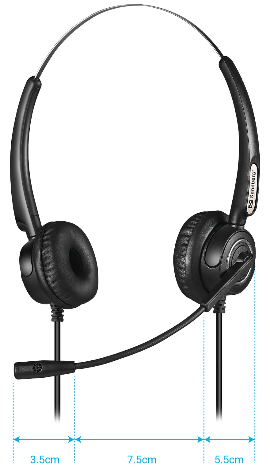 SANDBERG Office Pro - Headset - On-Ear - kabelgebunden - Binaural, Ansicht 4