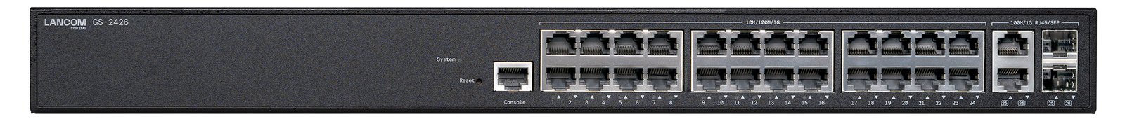 Lancom GS-2426 - Switch - managed - 24 x 10/100/1000 + 2 x 1 Gigabit SFP + 2 x Combo Gigabit SFP/RJ-45