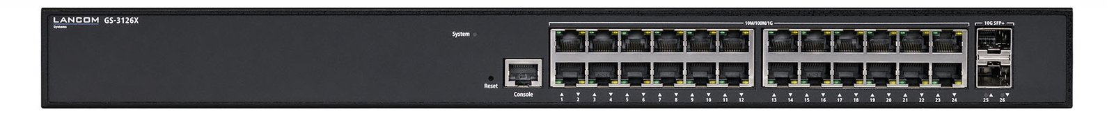 Lancom GS-3126X - Switch - L3 Lite - managed - 24 x 10/100/1000 + 2 x 10 Gigabit SFP+ (Uplink)