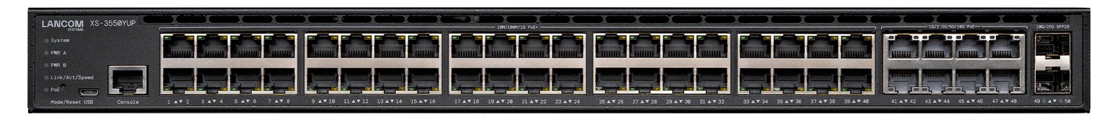 Lancom XS-3550YUP, Managed, L2/L3, 10G Ethernet (100/1000/10000), Power over Ethernet (PoE), Rack-Einbau, 1U