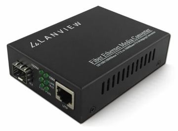 Lanview 10/100/1000Base-T RJ45 to 1000Base-X SFP Unmanaged - 1 Gbps - RJ-45 (LVN-MED-SFP-1000BASE-X) - Converter von LumaTech