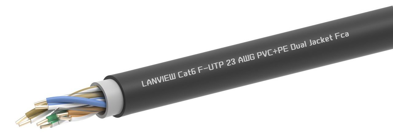 Lanview CAT6 F/UTP PVC+PE Dual Jacket solid cable 305m - Kabel - CAT 6 (LVN-CAT6PE-2FUTP-305M) - Kabel - Netzwerk