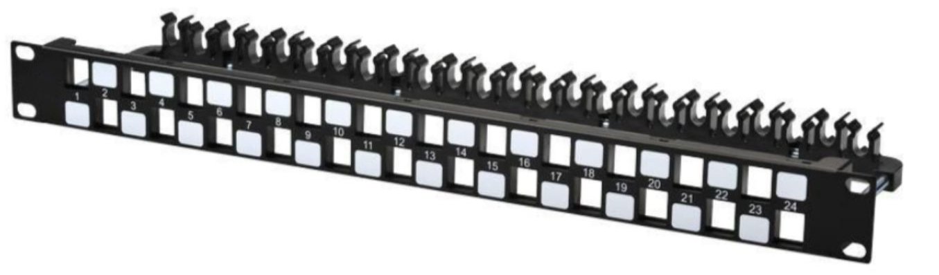 Lanview LVN127597 - RJ-45 - Cat5e - Schwarz - Stahl - Rackeinbau - 1U