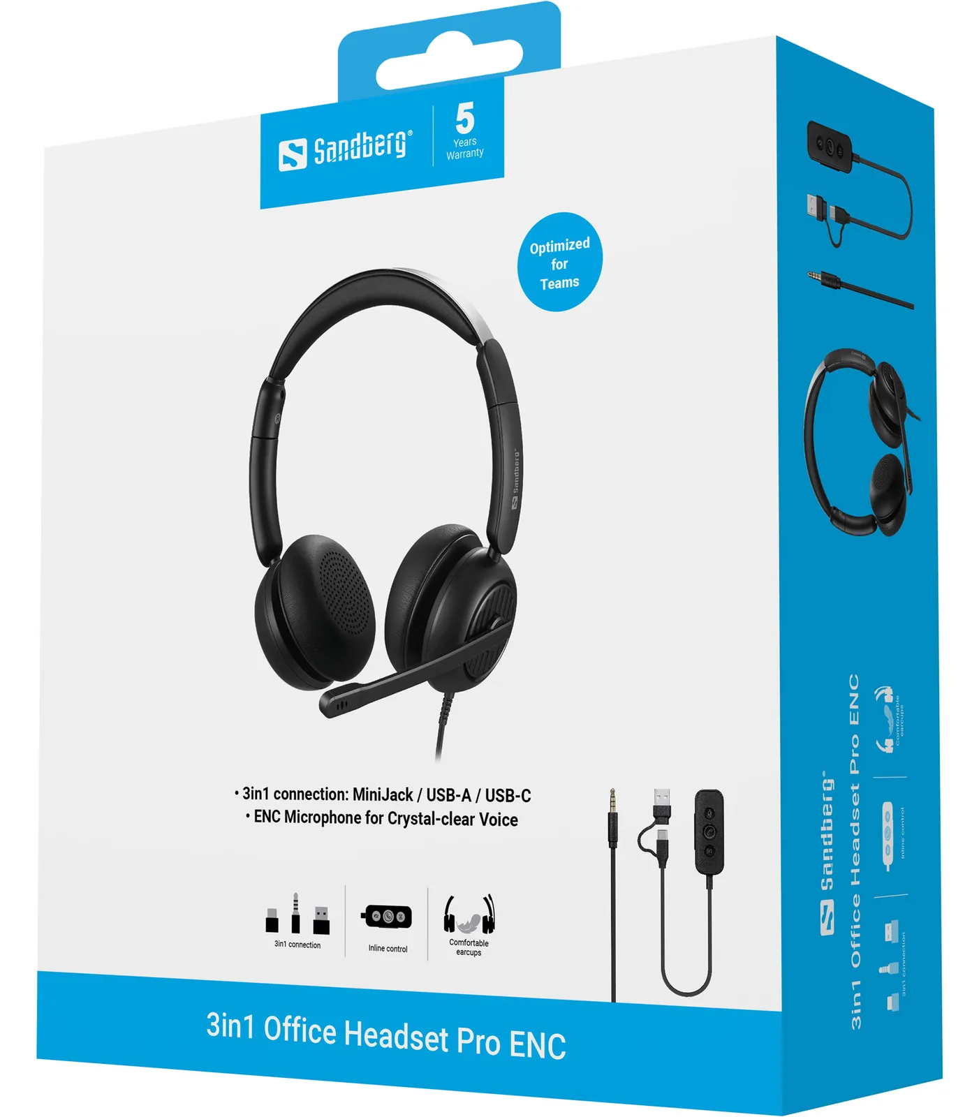 SANDBERG Pro - Headset - ohrumschließend - kabelgebunden, Ansicht 2