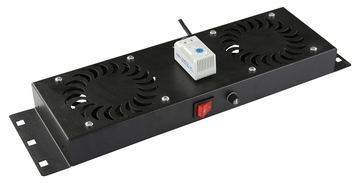 Lanview RAF115BL-UK - Schwarz - 2 Lüfter - 1U - 487 mm - 1330 mm - 45 mm von LumaTech