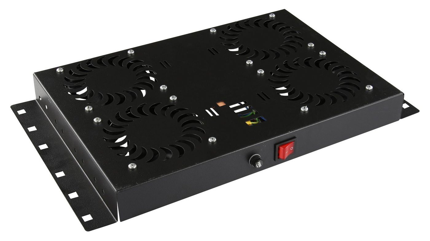 Lanview RAF120BL-UK - Schwarz - 4 Lüfter - 1U - 487 mm - 2850 mm - 44 mm
