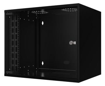 Lanview RUM09U40MNBL - Wandmontiertes Regal - 9U - 80 kg - 11,2 kg - Schwarz von LumaTech