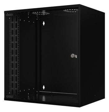 Lanview RUM12U40MNBL - Wandmontiertes Regal - 12U - 80 kg - 13,6 kg - Schwarz von LumaTech