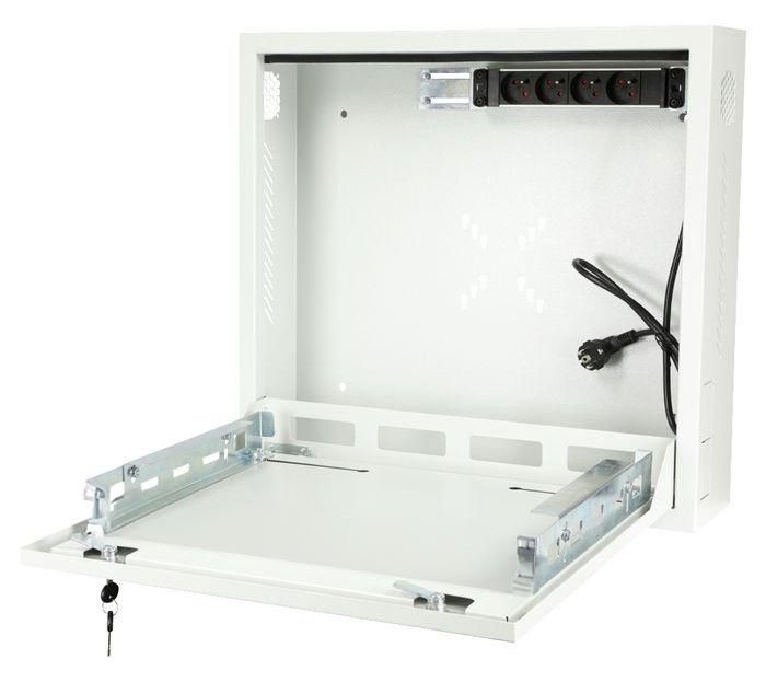 Lanview RWSLMWH1 - Wandmontiertes Regal - 1U - 10,3 kg - Weiß