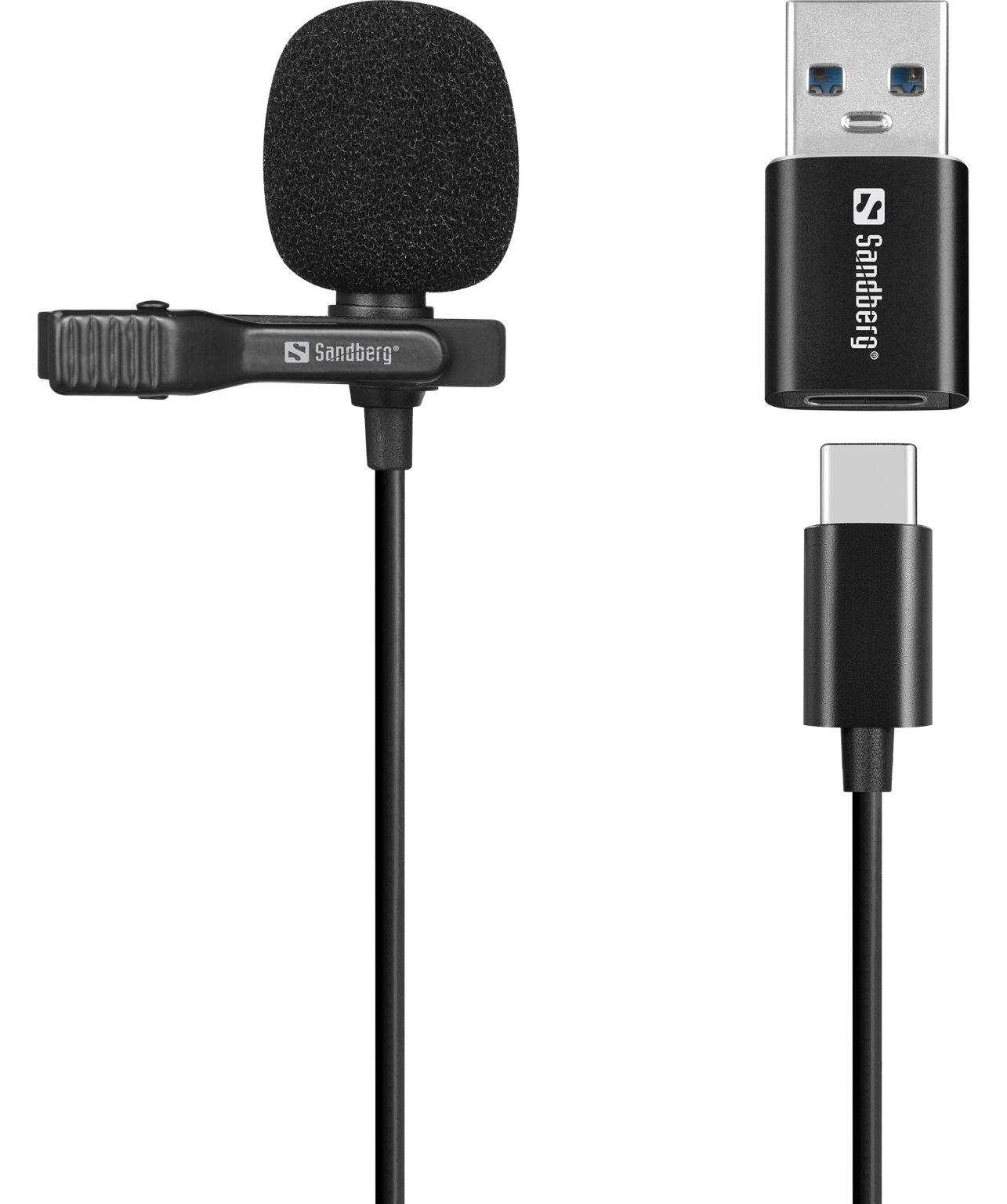 SANDBERG Streamer USB Clip Microphone