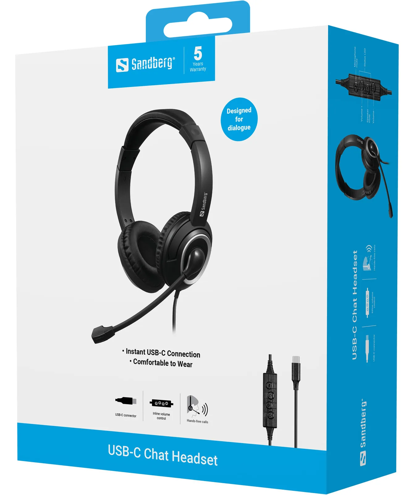 SANDBERG USB-C Chat Headset, Ansicht 2