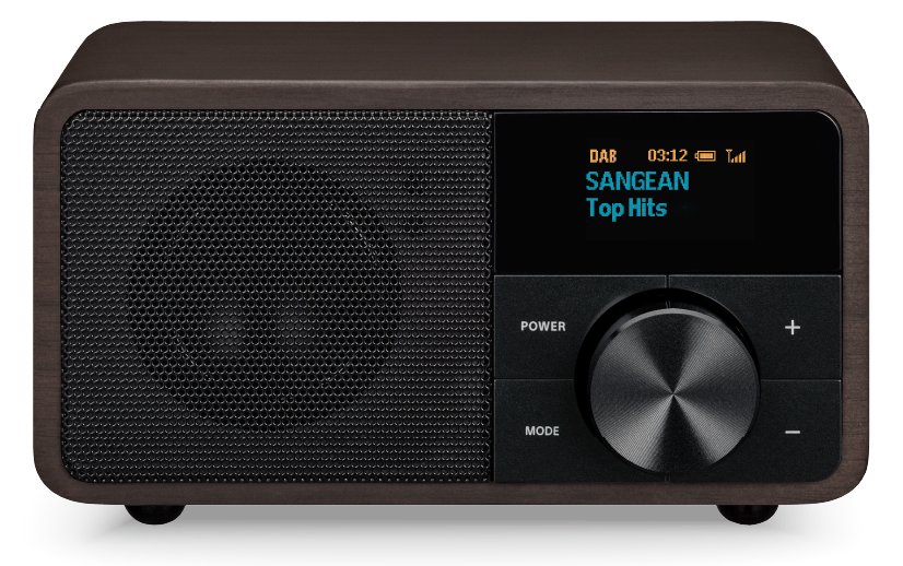 Sangean Electronics Genuine Mini DDR-7 Tischradio DAB+ UKW AUX Bluetooth Dunkelbraun