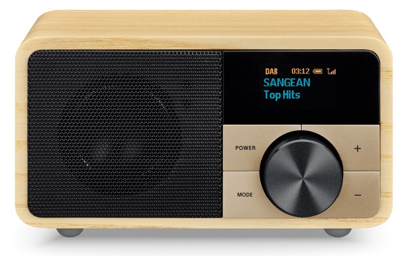Sangean Electronics Genuine Mini DDR-7 Tischradio DAB+ UKW AUX Bluetooth Holz