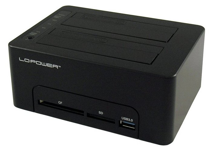 LC-Power LC-DOCK-U3-CR - HDD-Dockingstation mit Netzanzeige, Ein/Aus-Schalter