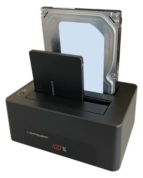 LC-Power LC-DOCK-U3-V - HDD-Dockingstation mit Netzanzeige, Ein/Aus-Schalter Schächte: 1 - 2,5 / 3,5 von LumaTech