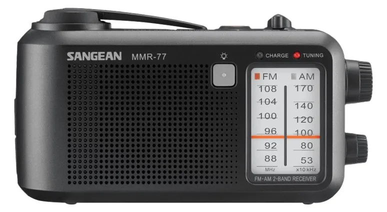 Sangean Electronics MMR-77 Outdoorradio MW UKW Handkurbel spritzwassergeschützt, Ansicht 3