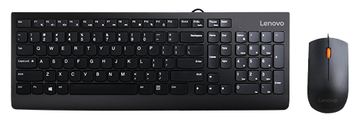 Lenovo 300 - Volle Größe (100%) - Kabelgebunden - USB - Schwarz - Maus enthalten - TL: US, QWERTY von LumaTech