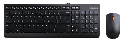 Lenovo 300 - Volle Größe (100%) - Kabelgebunden - USB - Schwarz - Maus enthalten - TL: US, QWERTY