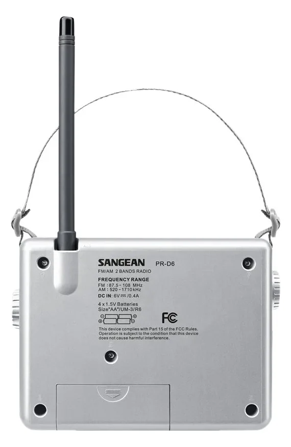 Sangean Electronics Sangean-PR-D6 - Radio - 1 Watt - weiß, Ansicht 3
