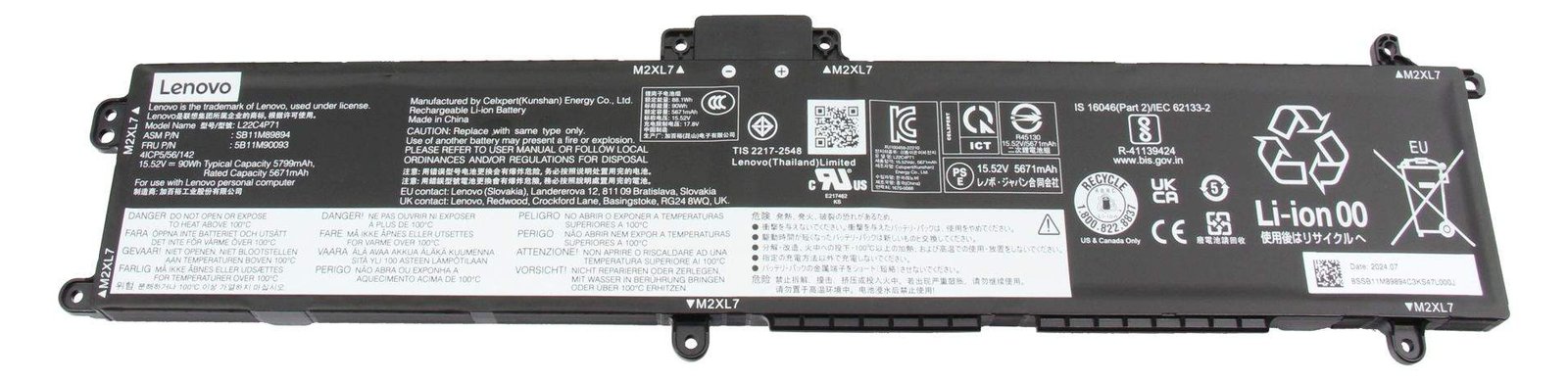 Lenovo 5B11H56373 Akku 90Wh Original - Akku - 5.800 mAh