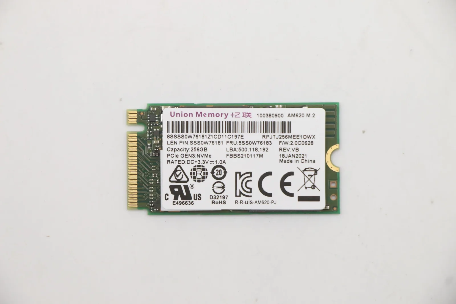 Lenovo 5SS0W76183 - 256 GB - M.2, Ansicht 2