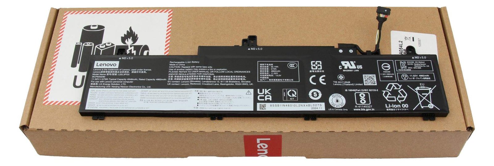 Lenovo battery 3cell 57Wh 5B11K63032 - Batterie - 4.948 mAh