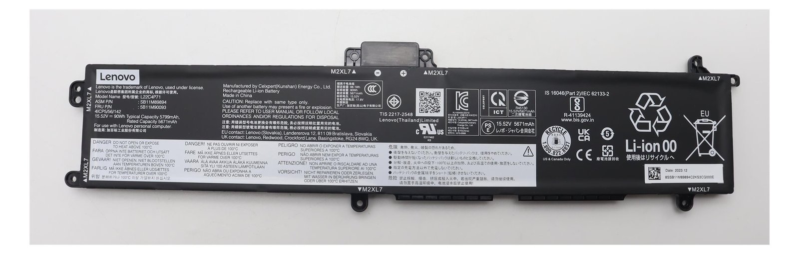 Lenovo Battery Internal 4 Cell 90Wh LiIon CXP - Batterie - 5.800 mAh