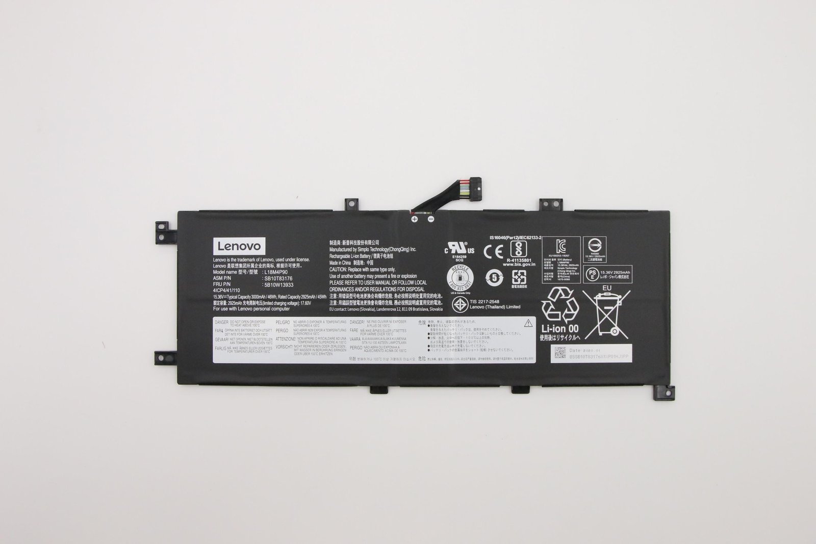 Lenovo Battery Internal 4c 46Wh LiIon SMP 5B10W13933 - Batterie - 46 mAh