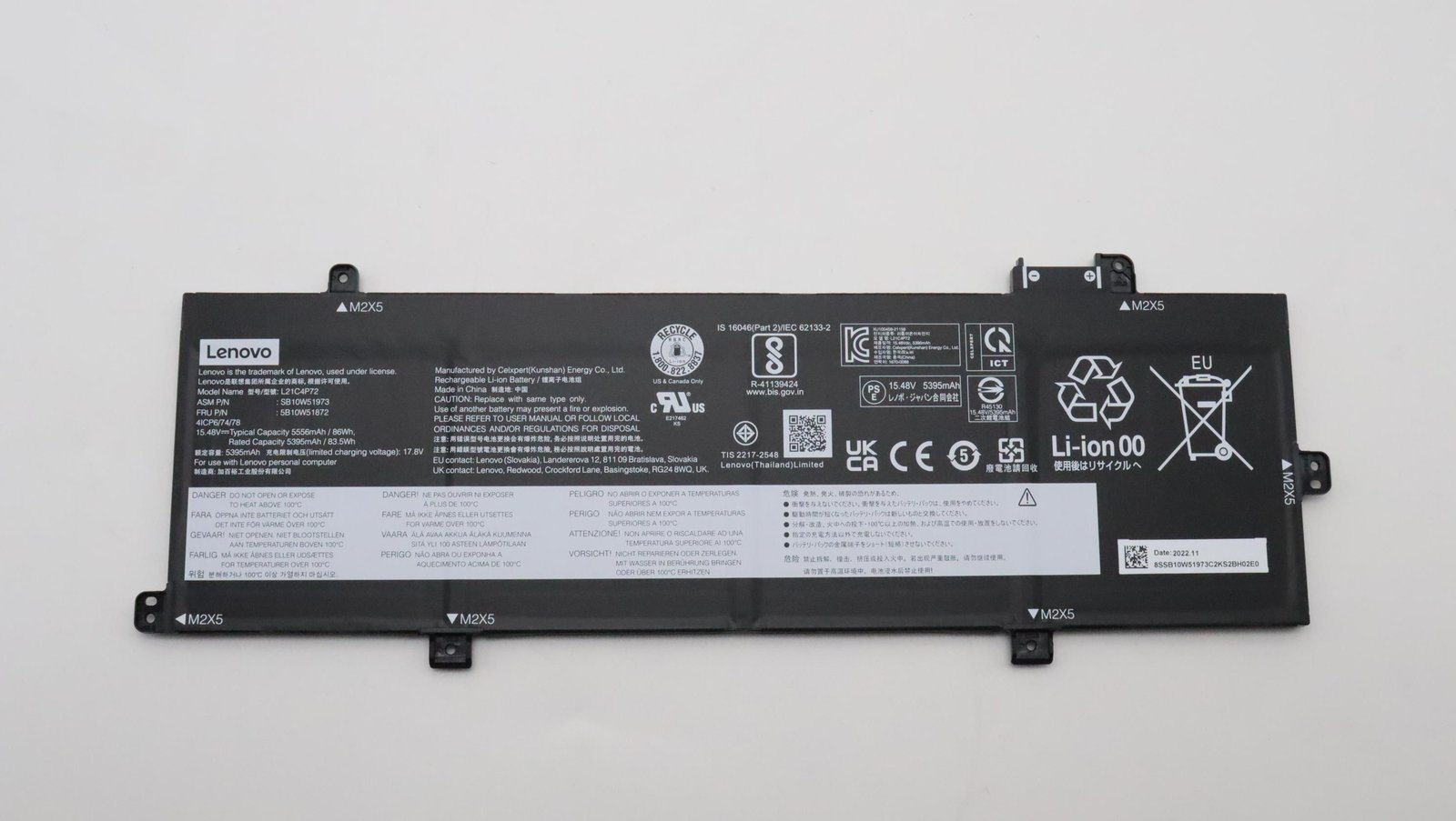 Lenovo battery Internal 4c 86Wh 5B10W51872 - Batterie - 86 mAh