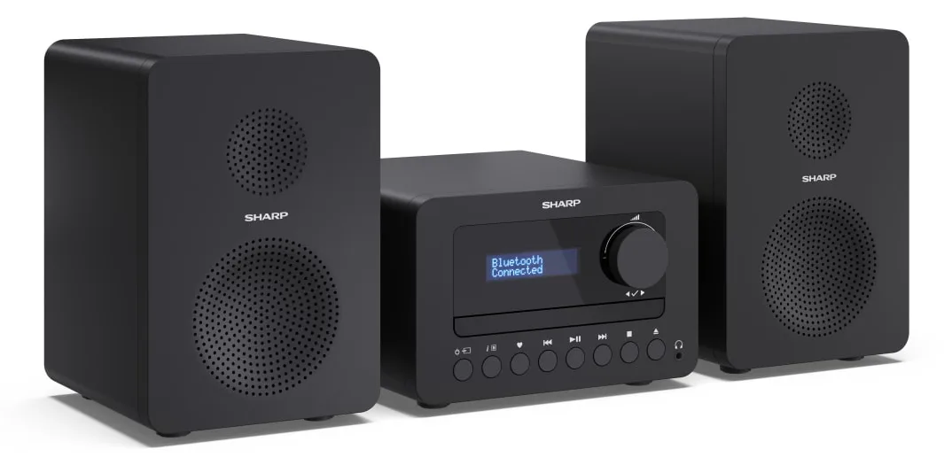 Sharp TOKYO DAB+ HI-FI Micro System - Heim-Audio-Mikrosystem - Schwarz - 40 W - 2-Wege - Kabellos - DAB - FM, Ansicht 2