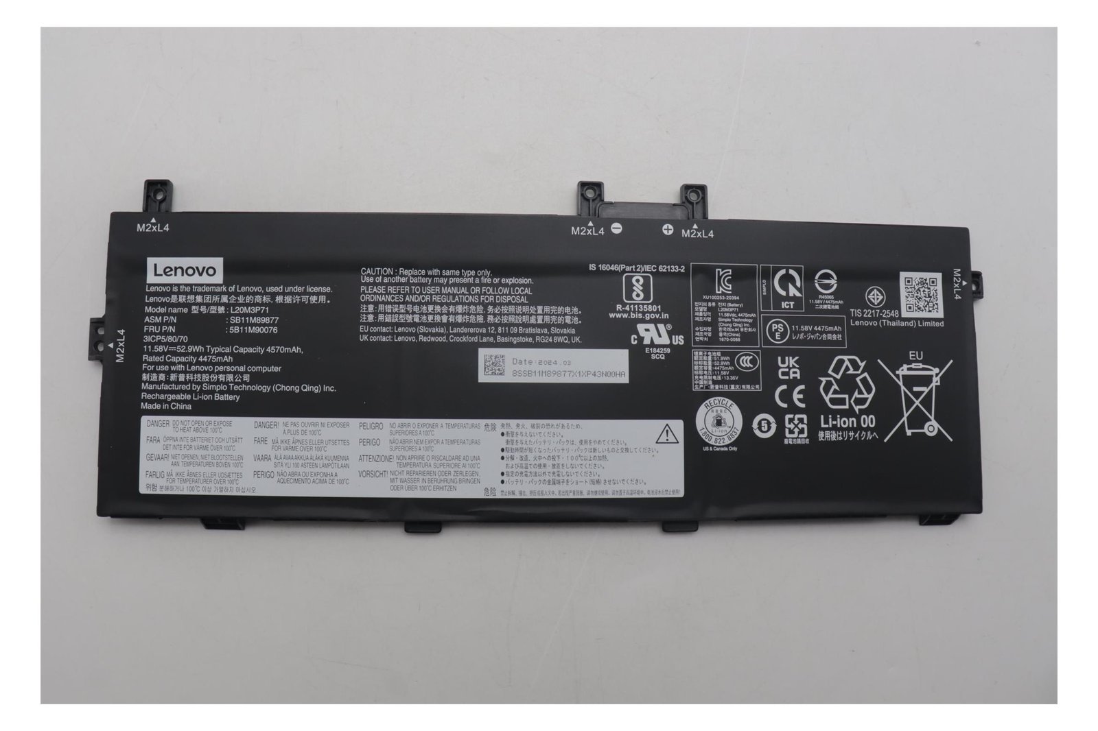 Lenovo Laptop-Batterie - Lithium-Ionen - 3 Zellen