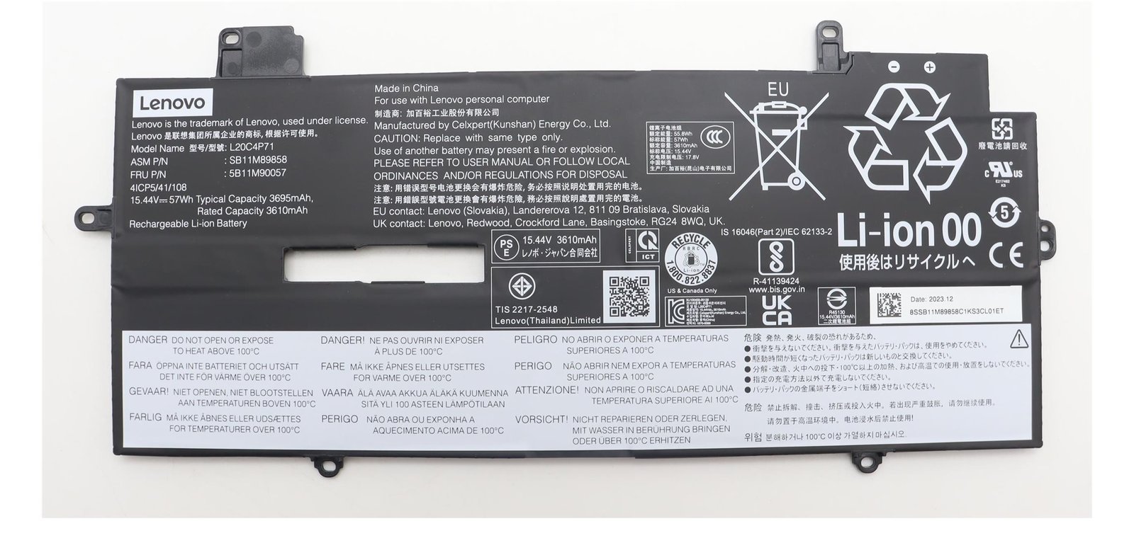 Lenovo Laptop-Batterie - Lithium-Ionen - 4 Zellen