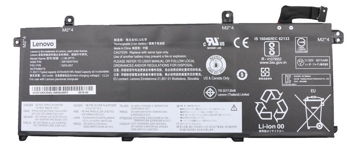 Lenovo LG Chem - Laptop-Batterie - Lithium-Ionen - 3 Zellen