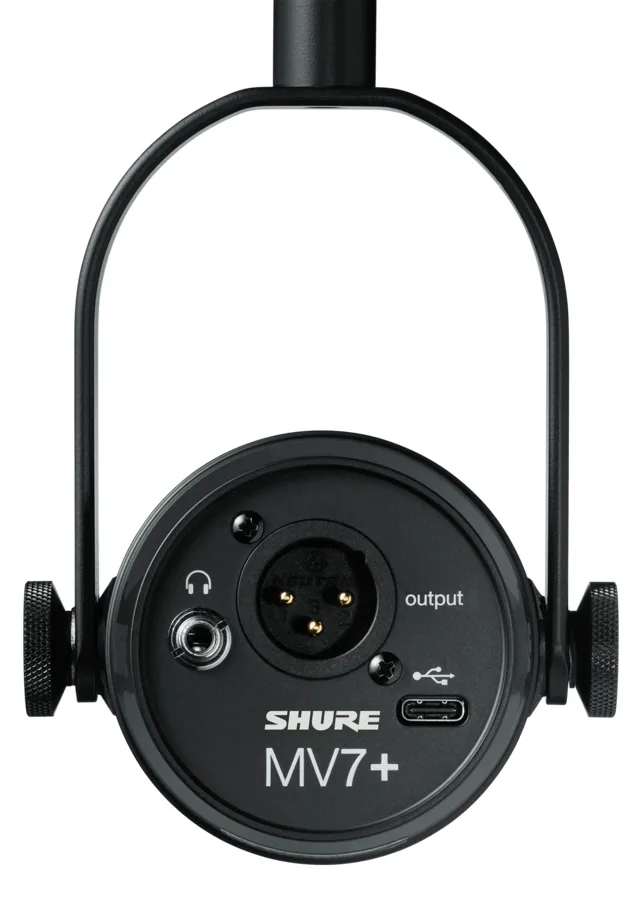 Shure MV7+-K - Mikrofon - 3-poliger XLR, USB, Ansicht 3