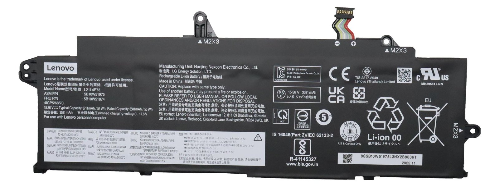 Lenovo LG Energy Solution - Laptop-Batterie - Lithium-Ionen