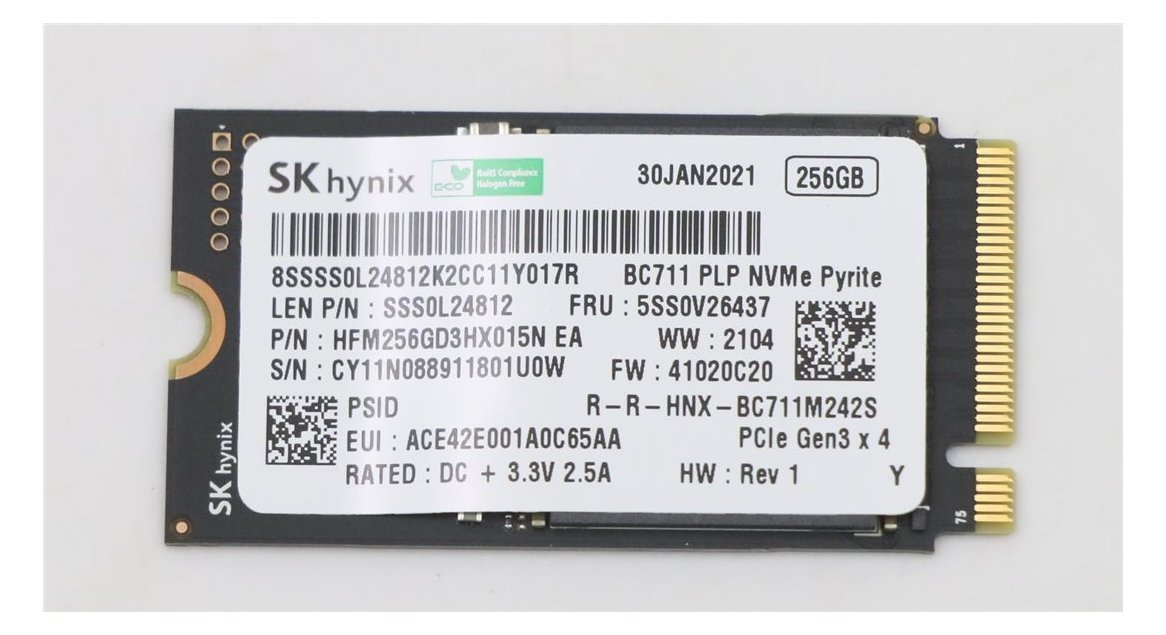 Lenovo SSD 256G M.2 2242 PCIe3x4 (5SS0V26437)