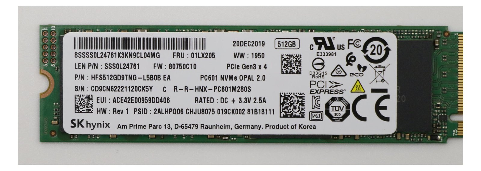 Lenovo SSD M.2 2280 PCIe 3x4 NVMe
