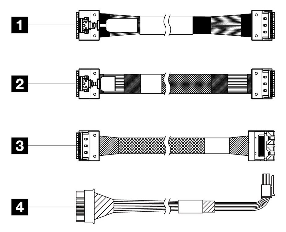 Lenovo ThinkSystem SR650 V3 2.5* Chassis Front BP3 - Kabel-/Adapterset - Digital/Daten
