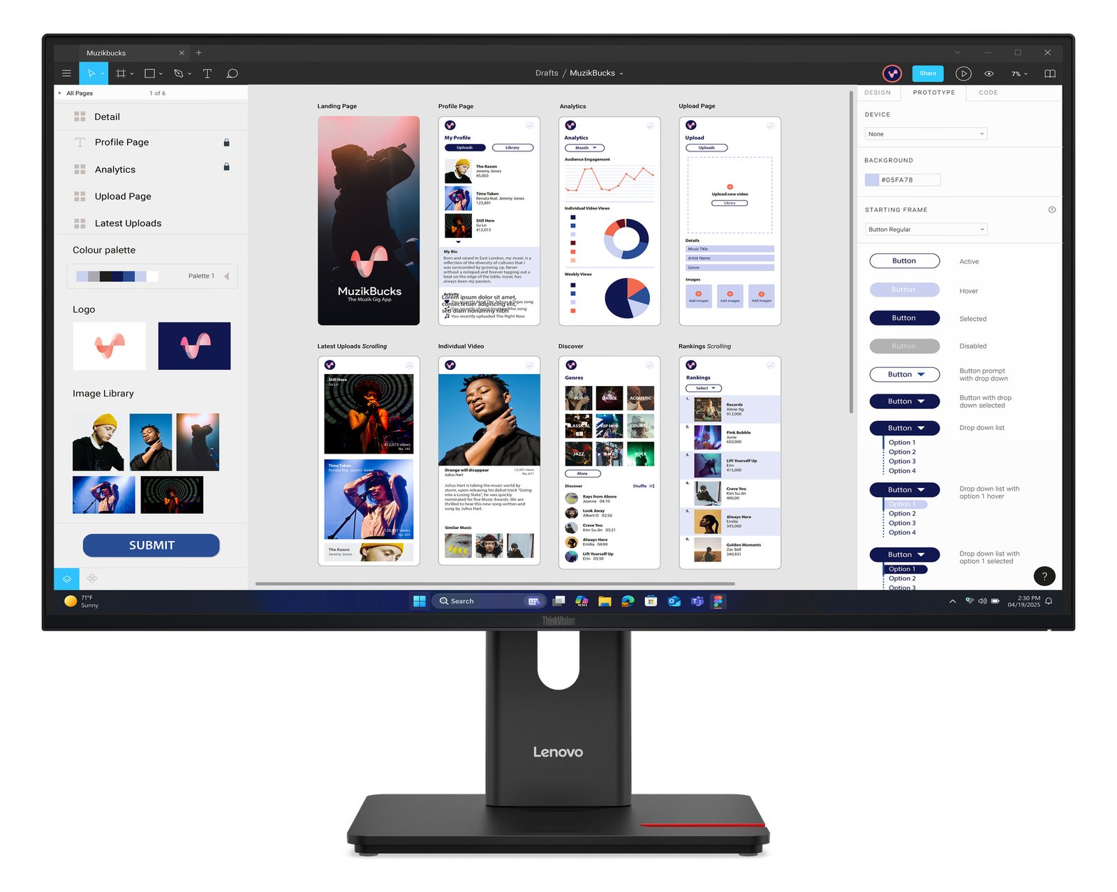 Lenovo ThinkVision T32UD-40 - LED-Monitor - 81.3 cm (32)