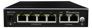 LevelOne FEP-0631 - Switch - unmanaged - 4 x 10/100 (PoE) von LumaTech