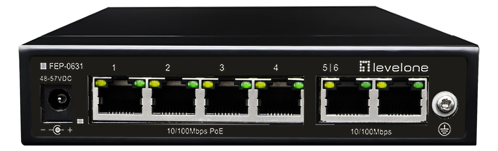 LevelOne FEP-0631 - Switch - unmanaged - 4 x 10/100 (PoE)