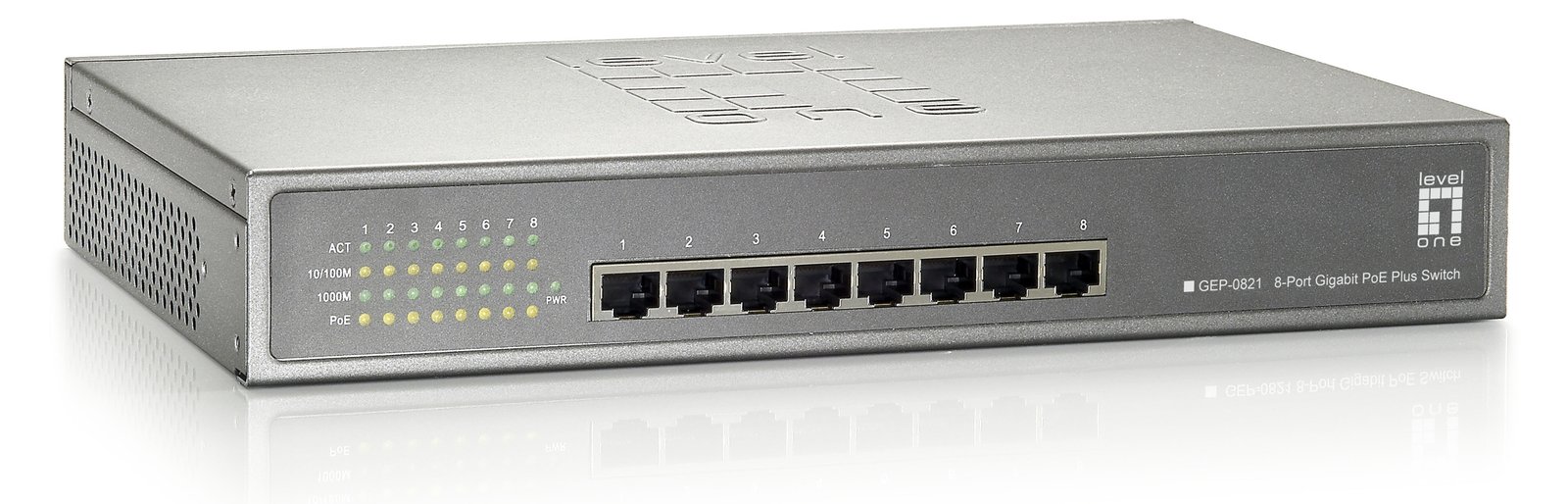 LevelOne GEP-0821 - Switch - 8 x 10/100/1000 (PoE)