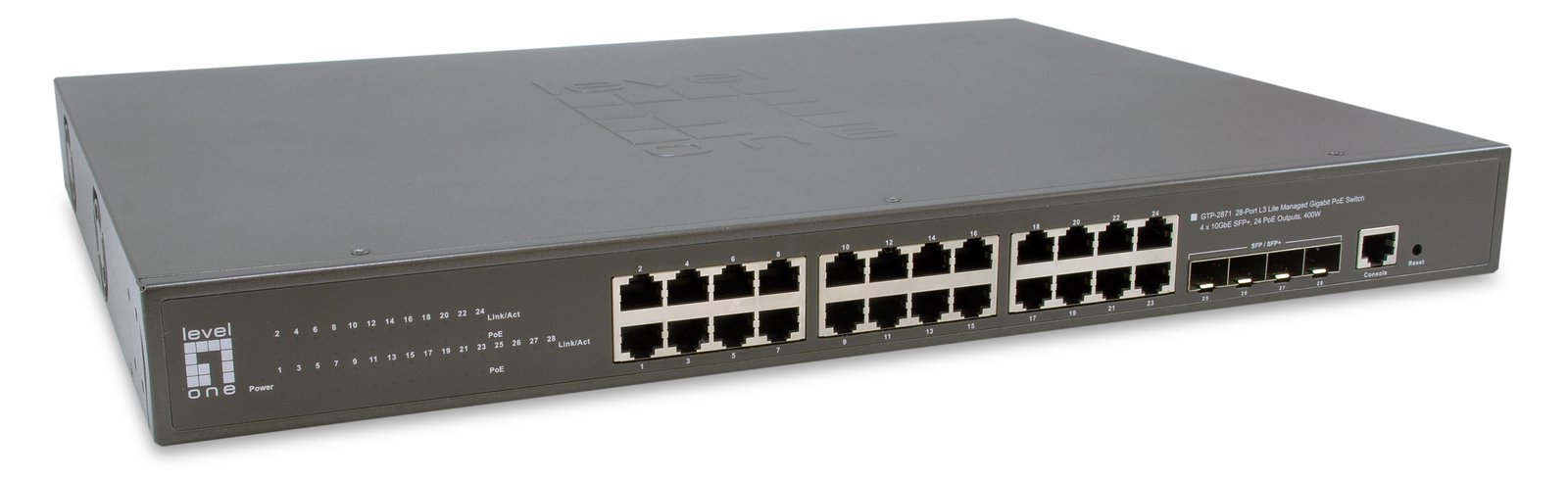 LevelOne GTP-2871 - Switch - L3 Lite - managed - 24 x 10/100/1000 (PoE+)