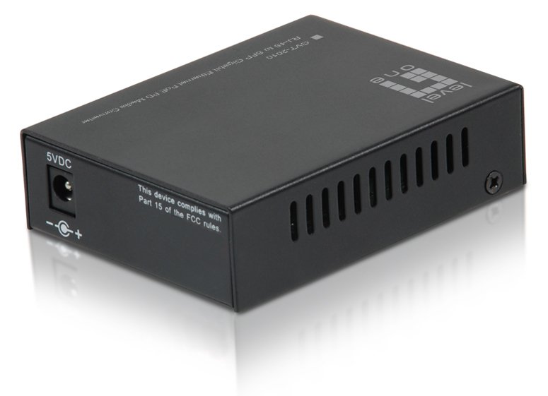 LevelOne GVT-2010 - Medienkonverter - 100Mb LAN - 10Base-T, 100Base-TX, 1000Base-T, 1000Base-X - RJ-45 / SFP