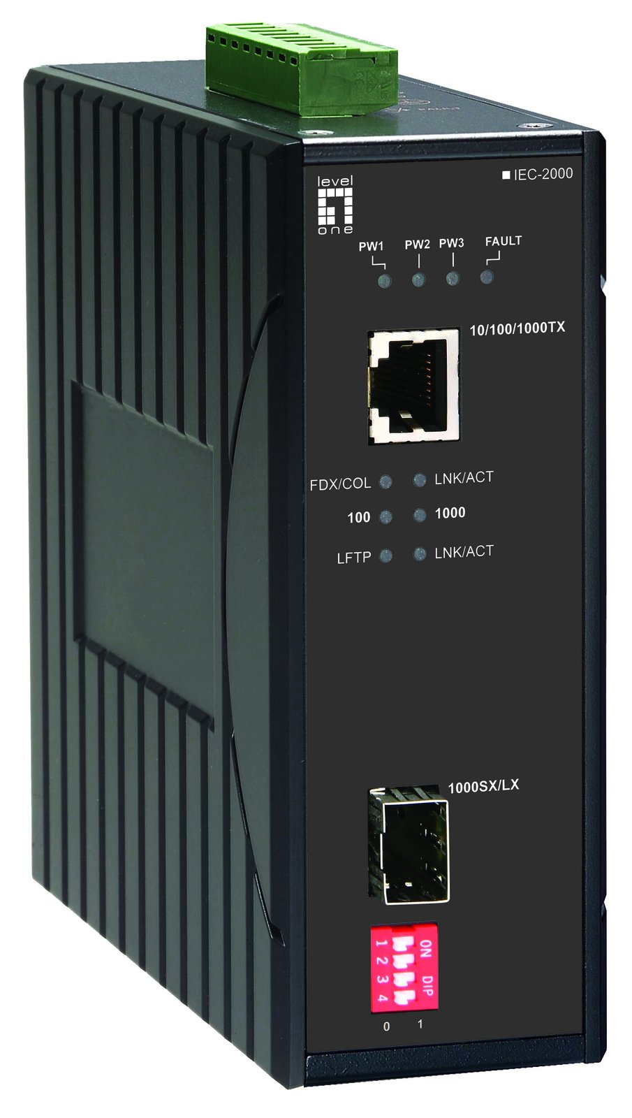 LevelOne IEC-2000 - Medienkonverter - 1GbE - 10Base-T, 100Base-TX, 1000Base-T, 1000Base-LX, 1000Base-SX - RJ-45 / SFP