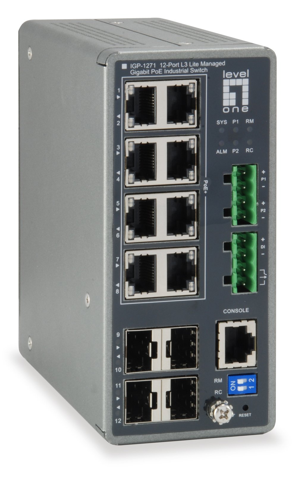 LevelOne IGP-1271 - Switch - L3 Lite - managed - 8 x 10/100/1000 (PoE+)
